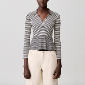 Striped Peplum Top