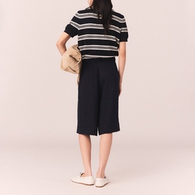 Map Striped Knitted Polo Shirt