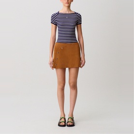 Logo Striped Knitted T-Shirt