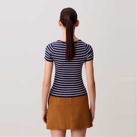 Logo Striped Knitted T-Shirt