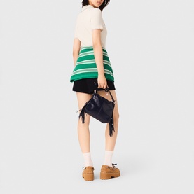 Ribbed Knitted Polo Shirt