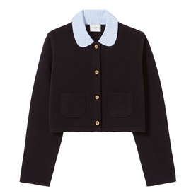 Removable Collar Knitted Cardigan