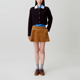 Removable Collar Knitted Cardigan