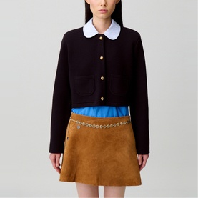 Removable Collar Knitted Cardigan
