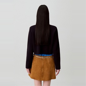 Removable Collar Knitted Cardigan