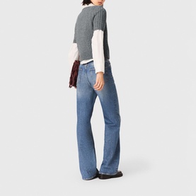 Rib Knit Polo Shirt