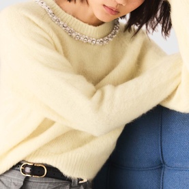 Beaded Knit Sweater