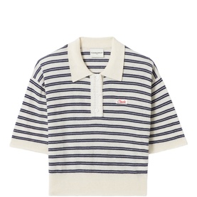 Striped Logo Polo Shirt
