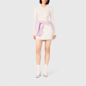 Rib Knit Polo Shirt