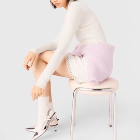 Rib Knit Polo Shirt