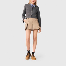 Removable Striped Collar Cardigan
