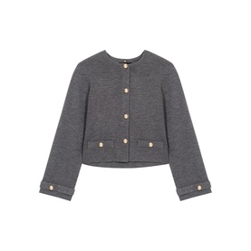Removable Striped Collar Cardigan
