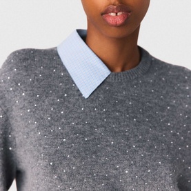 Embellished Trim Sweater