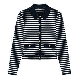 Striped Polo Cardigan