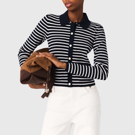 Striped Polo Cardigan