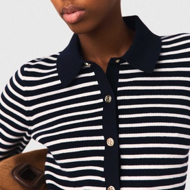 Striped Polo Cardigan