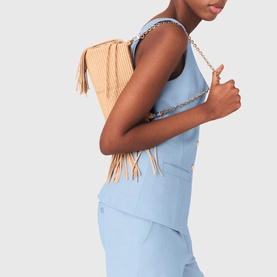 Miss M Raffia Effect Bag