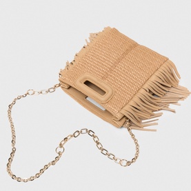 M Mini Raffia Effect Bag