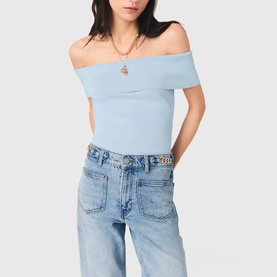 Momency Open Shoulder Sweater