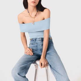 Momency Open Shoulder Sweater