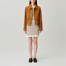 Stripe Rib Knit Mini Skirt