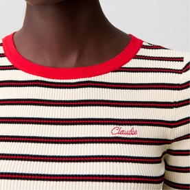 Striped Knit T-Shirt