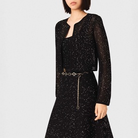 Sequin Cropped Jacket