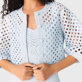 Embellished Crochet Cardigan