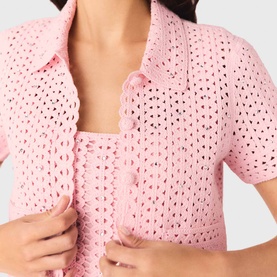 Embellished Crochet Cardigan
