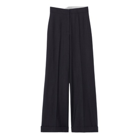 Pinstripe Wide Leg Trousers