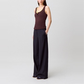 Pinstripe Wide Leg Trousers
