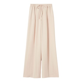 Tailored Drawstring Wide Leg Trousers