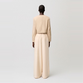 Tailored Drawstring Wide Leg Trousers