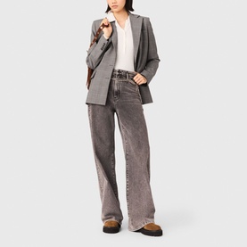 Chain Belt Wide Leg Jeans