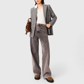Chain Belt Wide Leg Jeans