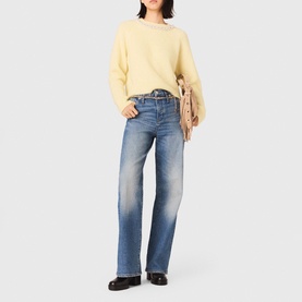 Chain Belt Wide Leg Jeans