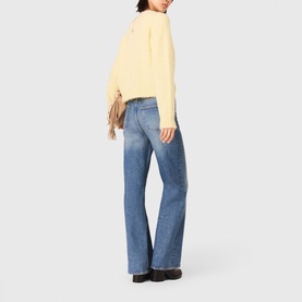Chain Belt Wide Leg Jeans