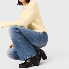 Chain Belt Wide Leg Jeans