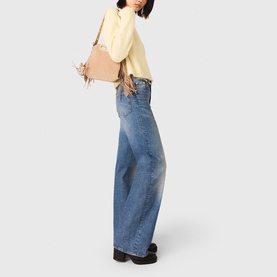 Chain Belt Wide Leg Jeans