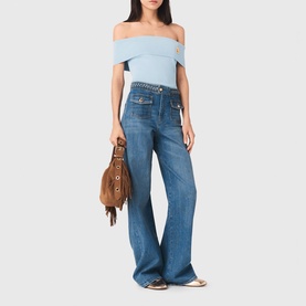 Pantivick Braided Waist Jeans