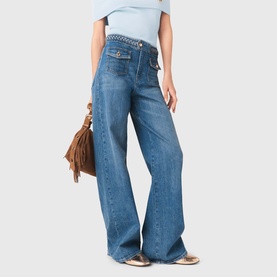 Pantivick Braided Waist Jeans