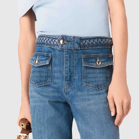 Pantivick Braided Waist Jeans