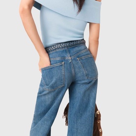 Pantivick Braided Waist Jeans