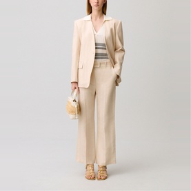 Cropped Flared Trousers