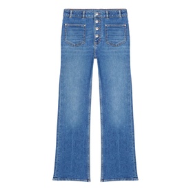 Patch Pocket Straight Leg Jeans