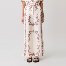 Floral Straight Leg Trousers