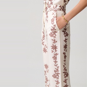 Floral Straight Leg Trousers