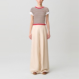 Striped Wide Leg Trousers