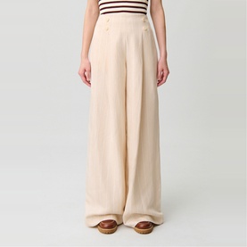 Striped Wide Leg Trousers