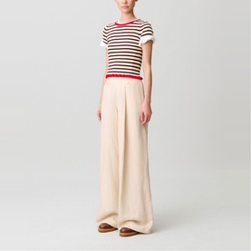 Striped Wide Leg Trousers
